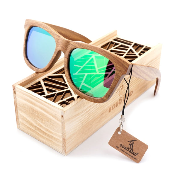 Brown wooden sunglasses