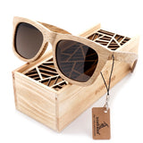 Brown wooden sunglasses