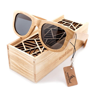 Brown wooden sunglasses