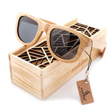 Brown wooden sunglasses