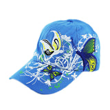 Embroidered Flower Butterfly Cap