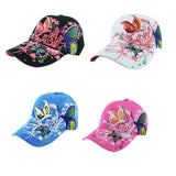 Embroidered Flower Butterfly Cap